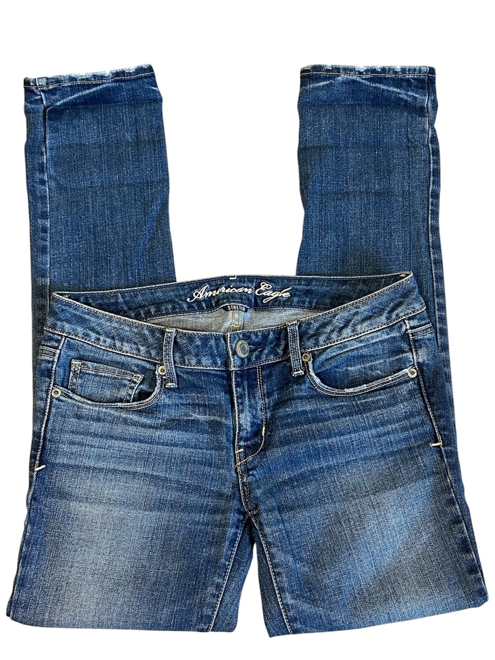 Vintage 2010 Y2K American Eagle AE Stretch Low Rise Skinny Jeans Size 6 Short - Picture 2 of 13